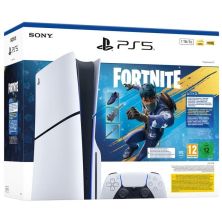 PlayStation 5 Slim Chasis E - 1B · Incluye Fornite Flowering Chaos · Blanco
