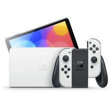 Consola NINTENDO SWITCH OLED 10007454 - Base · 2 Mandos Joy-Con · HDMI · Adaptador Corriente · Blanco