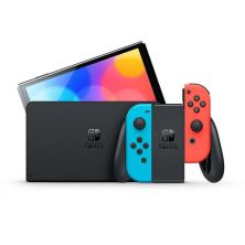 Consola NINTENDO SWITCH Oled 10007455 - Base · 2 Mandos Joy-con · HDMI · Adaptador corriente