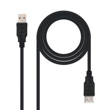 Cable Alargador USB 2.0 Tipo A/M a USB Tipo A/H - 1.8 m · Negro