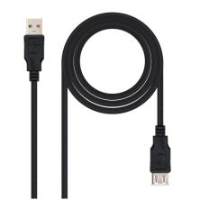 Cable Alargador USB 2.0 Tipo A/M a USB Tipo A/H - 3 m · Negro