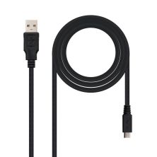 Cable Alargador USB 2.0 Tipo A/M a Micro USB Tipo B/M - 0.8 m · Negro