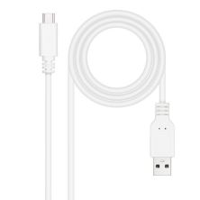 Cable Alargador USB 2.0 Tipo C/M a USB/M - 1.5m · Blanco