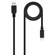 Cable Alargador USB 2.0 Tipo C/M a USB/M - 1.5m · Negro