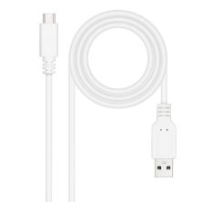 Cable Alargador USB 2.0/M a USB Tipo C/M - 2m · Blanco
