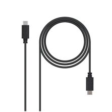 Cable USB 2.0 3A USB Tipo C/M a USB Tipo C/M - 2 m · Negro