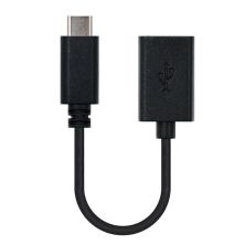 Cable Alargador USB Tipo C/M a USB Tipo A/H - 0.15 m · Negro