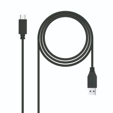 Cable Alargador USB 3.1 Tipo C/M a USB Tipo A/M - 0.5m · Negro
