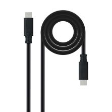 Cable Alargador USB 3.1 Tipo C/M a USB Tipo C/M - 1.5m · Negro