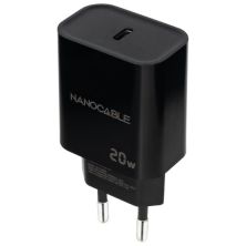 Cargador de Pared NANOCABLE 10.10.2006 - 20W · USB Tipo C · Negro