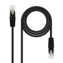 Cable de Red Latiguillo RJ45 Cat 5E UTP - 0.5 m · Negro