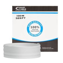Bobina de Cable de Red RJ45 Cat 5E UTP - 100 m · Gris