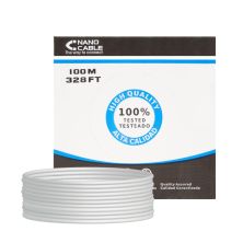 Bobina de Cable de Red Flexible RJ45 Cat 5E FTP - 100 m · Blanco