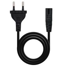 Cable de Alimentación Forma 8 CEE7-M a C7-H - 1.5 m · Negro