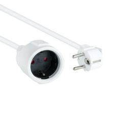 Cable Alargador Schuko Hembra a Macho - 5m · Blanco