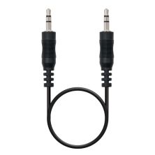 Cable de Audio Estéreo Jack 3.5mm-M a Jack 3.5mm-M - 0.3 m · Negro