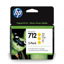 Pack de 3 Cartucho Original HP 712 Amarillo - 3ED79A
