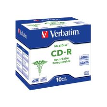 CD-R VERBATIM Superazo Crystal Surface 43327 - 700MB · 52X · 10 unidades