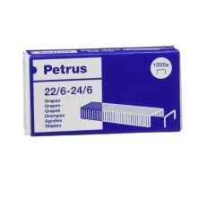 Grapas PETRUS 55723 - 22/6 · 24/6 · Caja de 1000u · 25Unidades