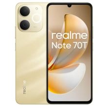 Smartphone REALME Note 70T - Unisoc T7250 · 6.74" HD+ · 4GB · 256GB · Android 15 · Dorado