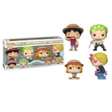 Pack 4 FUNKO POP Monkey D. Luffy, Roronoa Zoro, Nami y Sanji - One Piece Edición Especial - 889698844727