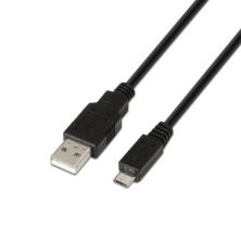 Cable Alargador USB 2.0 Tipo A/M a Micro USB/M - 1.8m · Negro