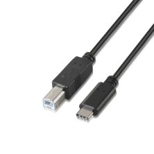 Cable para Impresora USB Tipo B/M a USB 2.0 Tipo C/M - 1m · Negro