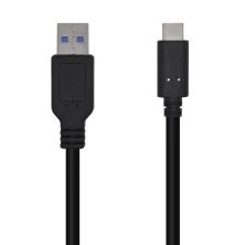 Cable Alargador USB 3.1 Tipo A/M a USB Tipo C/M - 0.5m · Negro