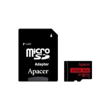 Tarjeta de Memoria APACER AP64GMCSX10UB-R - 64GB · Clase 10 + Adaptador