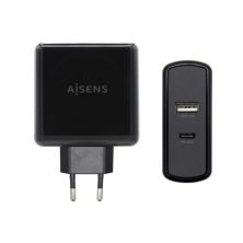 Cargador de Pared AISENS ASCH-2PD45A-BK - 57W · USB 2.0 · USB Tipo C · Negro