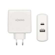 Cargador de Pared AISENS ASCH-2PD45A-W - 57W · USB 2.0 · USB Tipo C · Blanco
