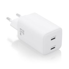 Cargador de Pared AISENS ASCH-65W2P039-W - 65W GaN · 2xUSB Tipo C · Blanco
