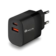 Cargador de Pared NGS BUD - 45W GaN · USB Tipo C · USB Tipo A · Negro