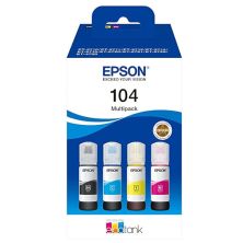Pack 4 Botellas Originales EPSON 104 BK+C+M+Y - C13T00P640