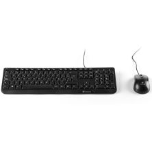 Pack con Cable NGS Cocoa COCOAKIT - USB · Teclado y Ratón · 1000DPI · Negro