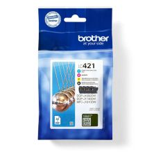 Pack Cartucho Original BROTHER LC421 BK+C+M+Y - LC421VAL