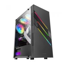 Caja Semitorre Gaming MARS GAMING MCU3 - ATX · Micro ATX · Mini ATX · 1x3.5" · 3x2.5" · USB 3.0 · USB 2.0 · ARGB · Negro