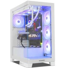 Caja Semitorre Gaming NOX Hummer Glock - ATX · ITX · 4x3.5" · 4x2.5" · USB 3.0 · USB 2.0 · ARGB · Blanca
