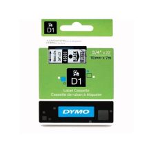 Cinta de Transferencia Térmica DYMO D1 45800 19mm x 7m Negro sobre Transparente - S0720820