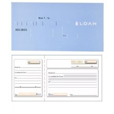 Talonario LOAN T16 Recibos Octavo - 21 x 10.5 mm · 100 Hojas · Castellano