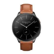 Smartwatch KIESLECT Elfin-World's Thinnest Women's - 1.32" AMOLED · Bat. 280mAh · GPS · Metal Negro/Cuero Marrón
